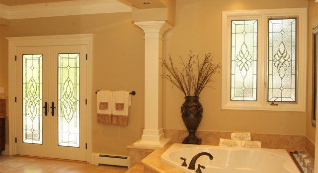 Dallas Stained Glass Bathroom Privacy Glass